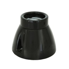 Porcelain E27 Batten Lampholder Black White