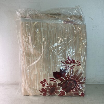 Kensington Red/Brown Drape 94'' x84'' PP BRN Vintage With Flower Design 4MH3640g10