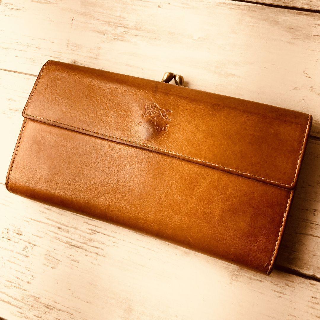 Il Bisonte Tanned Leather Long Wallet Classic Large Capacity Rare  
