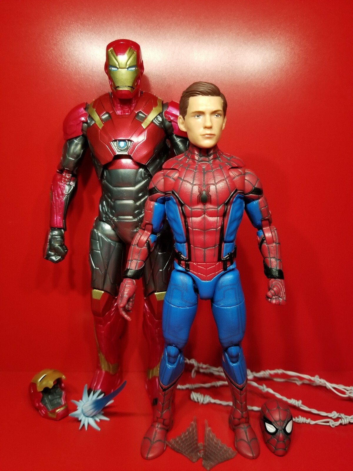 marvel legends spiderman and iron man