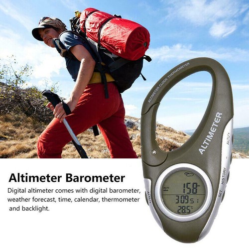8 In 1 Mountaineering Digital Altimeter Barometer with Thermometer Backlight