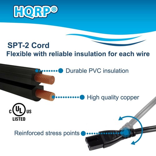 AC Power Cord for Haier 24D-48D L24-L42 LE19-LE55 Series LCD LED TV, TV-1900-059 - Picture 4 of 10