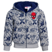 Spider-Man Boys Youth Plush Hoodie - Size: 4T, 5  6