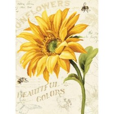 Bead embroidery kit Sunflower DIY Beaded needlepoint Tela Artis