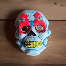 Vintage gruselige Skelett Halloween Maske Kunststoff geformt klassisch gruselig