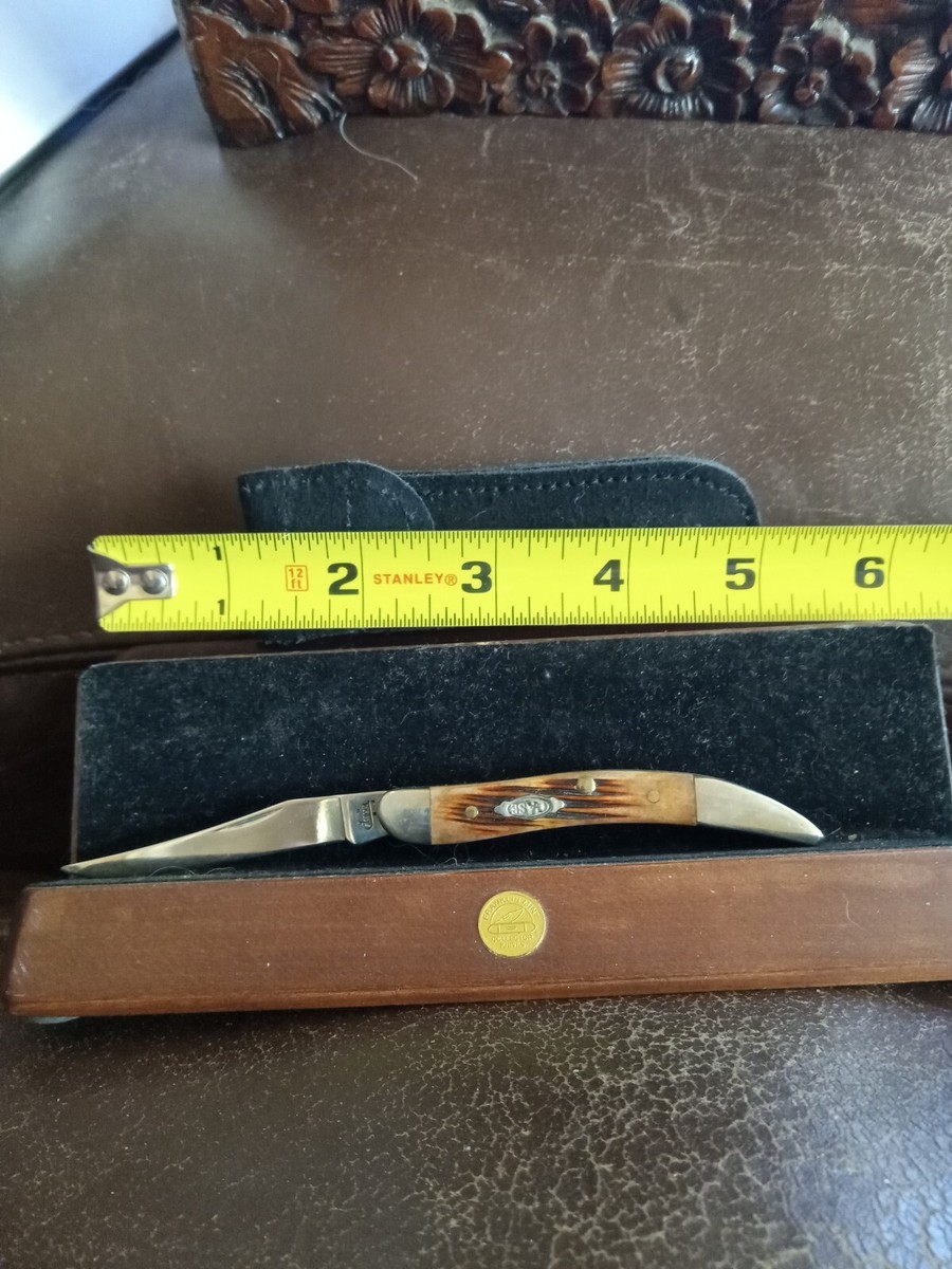 CASE XX USA 610096 SS Brown Bone Texas Toothpick Pocket Knife