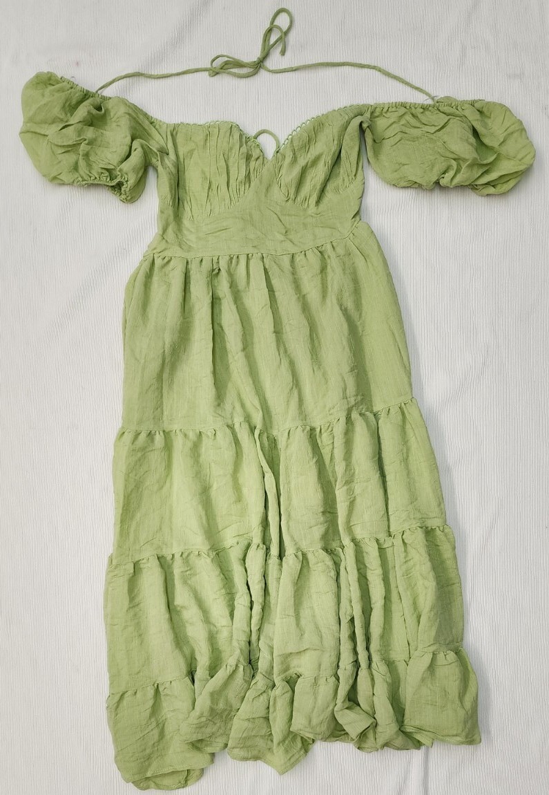 danny midi dress green Hunter Green Midi Dress With Criss Cross Back main image 1