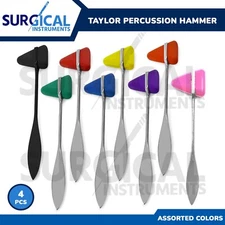 4 Pcs Taylor Percussion (Reflex) Hammer Medical Surgical Instrument German Grade