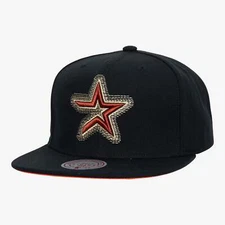 Mens Mitchell & Ness MLB BLURRED VISION SNAPBACK COOP ASTROS