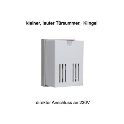 Hochvoltsummer direkter Anschluss an 230V verdrahtete Türklingel Summer Klingel 