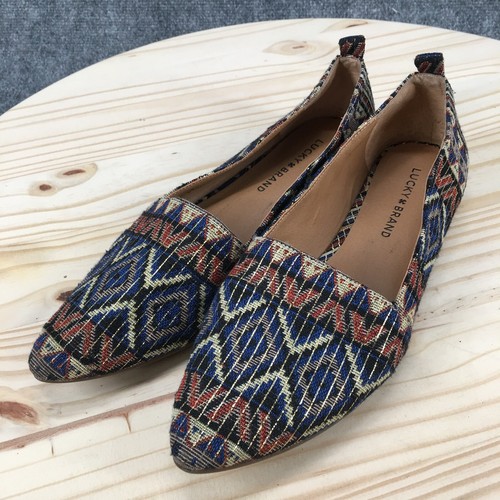 Lucky Brand Shoes Womens 9.5 M Beechmer Pointed Ballet Flats Slip On Multicolor - Picture 6 of 18