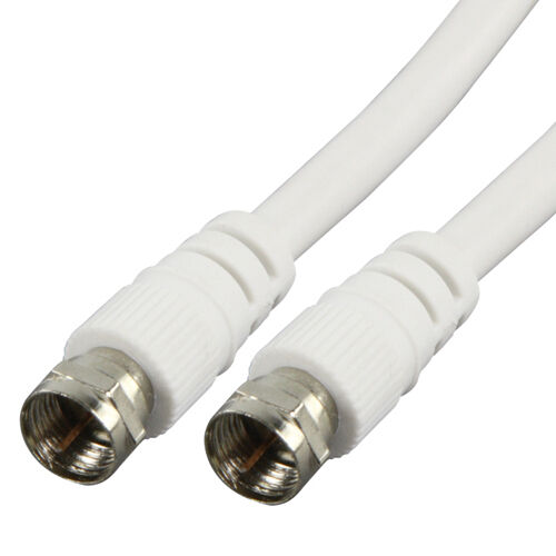 2m F Connector Plug Coaxial Antenna Cable Coax Satellite Aerial Lead To Male - Afbeelding 1 van 1