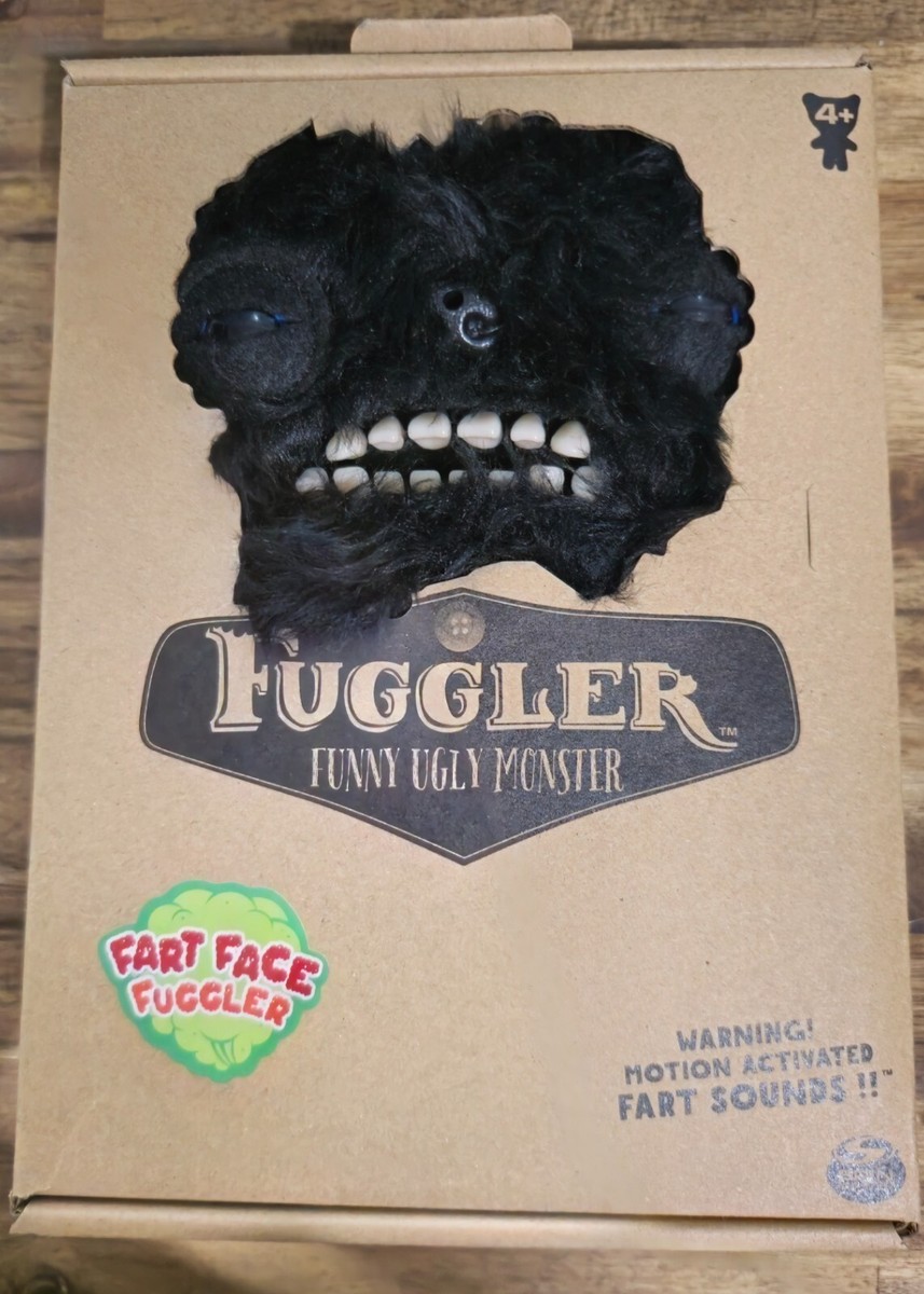 Fuggler Fart Face Munch Munch Black Stuffed Plush Bean Bag Toy 