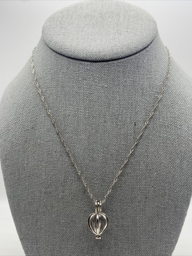 18K GP Necklace Silver Tone Gold Plated 