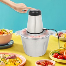 300W Professionelles Zerkleinern: Elektrischer K&uuml;chenh&auml;cksler aus Edelstahl 220V