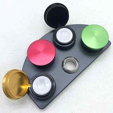 Metal Oiler Stand 4 Dish Watch Dip Storage Tool With Color Dust Cover Watchmaker
