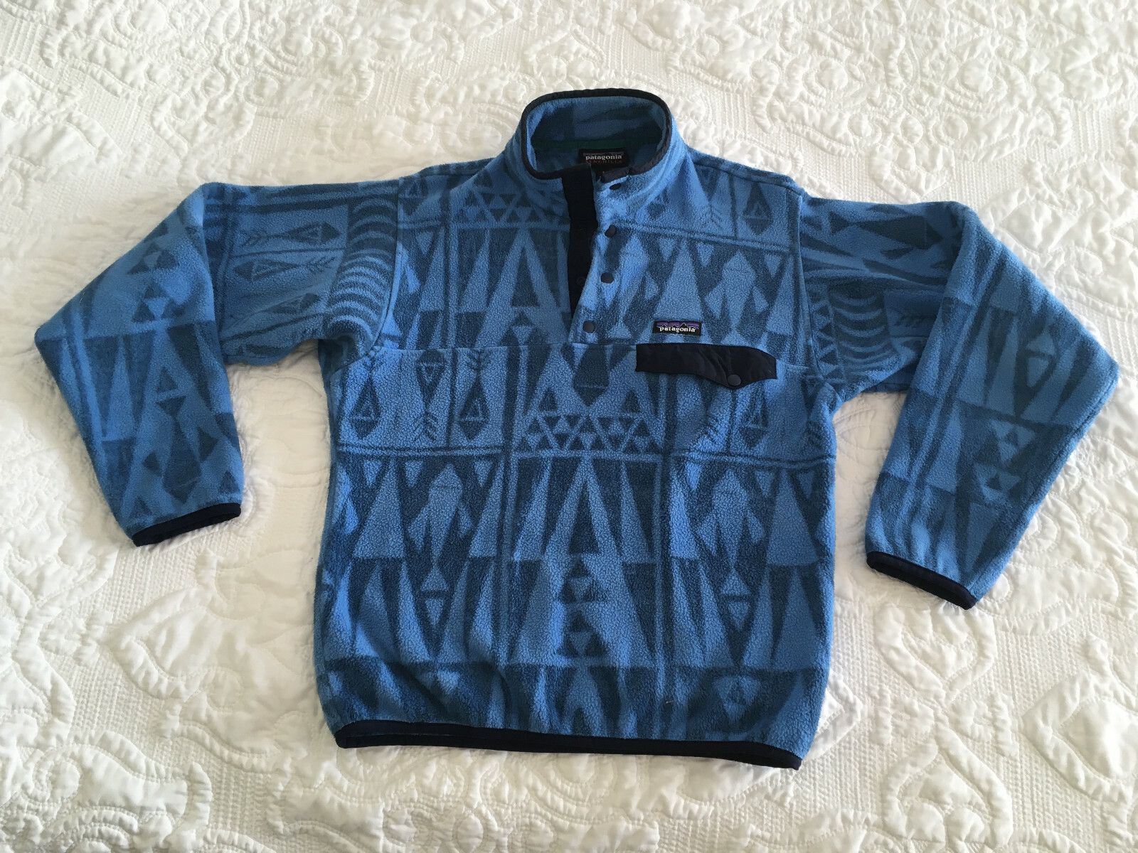 mens tribal fleece pullover