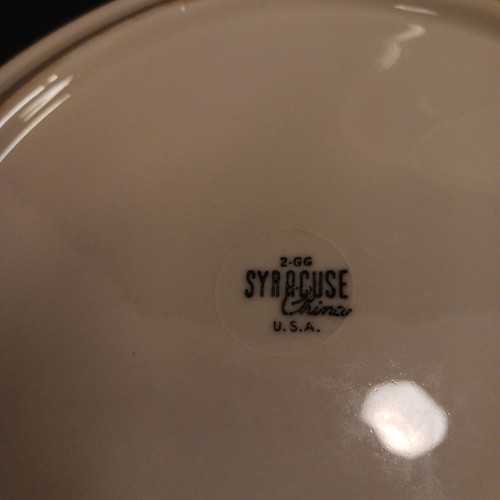 3 Vintage RARE Syracuse China Green Band Restaurant Hotel Ware Plates 9.5" - Picture 6 of 10