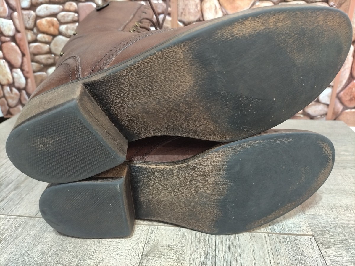 Steve Madden PARTO Tan Combat Boots 2 way Fold Down Women's