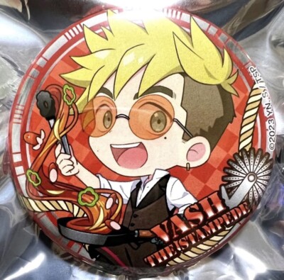 New Trigun Stampede × Chugai Grace Cafe 2023 Can Badge Normal Vash