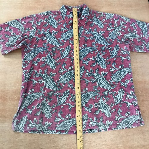 Ono Hawaiian Shirt Men Size XXL Red Blue Floral Button Up Pocket Short Sleeve - Picture 4 of 11