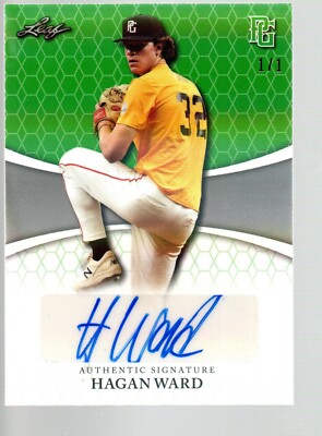 2022 Leaf Perfect Game Nat'l Show Auto Green Shimmer BA-HW1 Hagan Ward 1/1