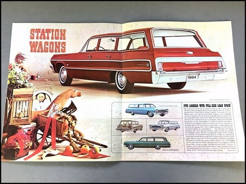 1964 Chevrolet Impala Bel Air Biscayne 16-page Vintage Car Brochure Catalog - Picture 7 of 9