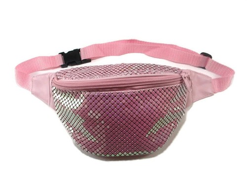 Women Shiny Metal Mesh fanny pack waist bag " New" (USA Stock) - Picture 52 of 87