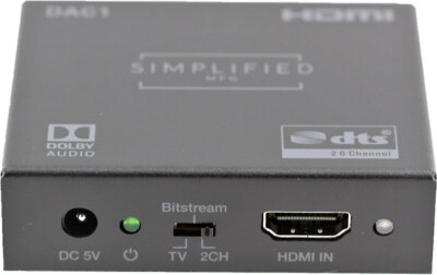 Simplified MFG HDMI Audio Extractor with Dolby+ Conversion Capability