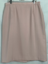 Koret Plus Plus Size 18 Vintage Solid Pink Skirt Lined Back Zip Slash Pockets