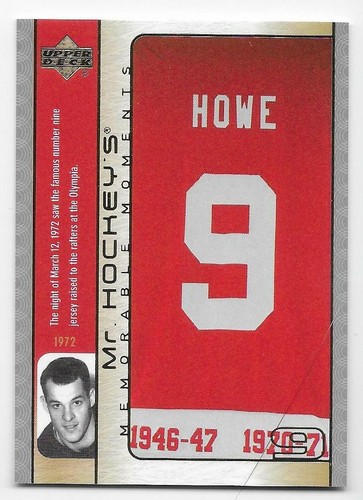 03/04 UPPER DECK MR. HOCKEY'S MOMENTS Hockey (#GH1-GH30) U-Pick From List - Picture 16 of 31