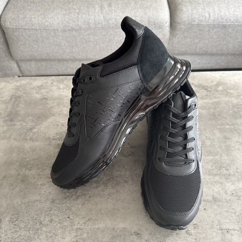 Scarpe da ginnastica Mallet Lux Gas 2.0 Midnight Gas logo stampa griglia in pelle taglia UK 10 - Foto 6 di 20