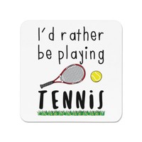 I'd Eher Sein Playing Tennis KüHlschrankmagnet - Lustig