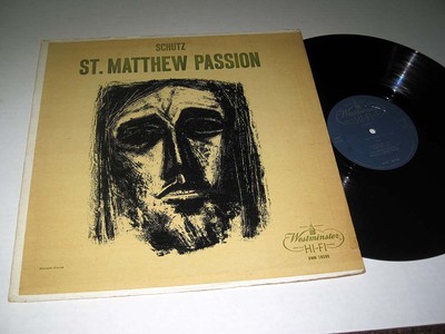 LP GUSCHUTZ/GUNTHER THEURING St. Matthew Passion WESTMINSTER Mono NM-