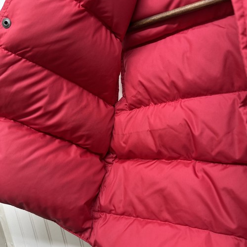 LL bean Kids Size 6X/6 Goose Down Puffer Vest Red - Picture 10 of 14