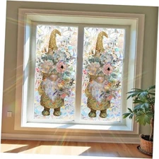 Window Privacy Film 17x39 Inch Decorative Stain Glass Window Colorful Window#03