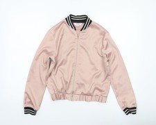 Womens UK Size 8 Miss Selfridge Pink Bomber Jacket