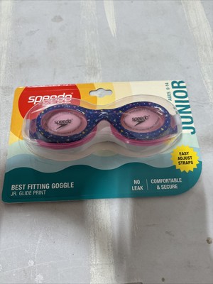 Speedo Junior Glide Print Swim Goggles Anti Fog Ages 6-14 - Jungle Jam - NEW