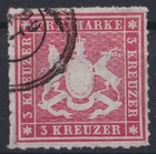 = Württemberg Mi. No. 31 a canceled (DKR) deeply tested Buying Red BPP =.