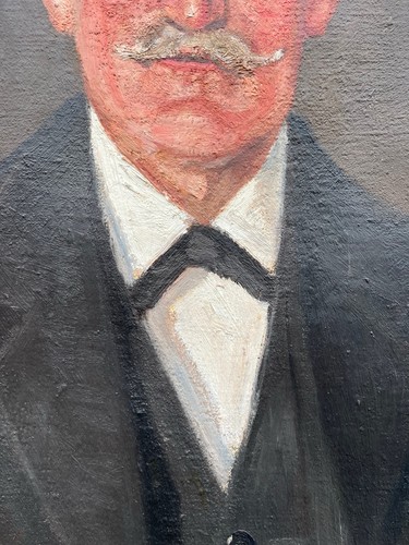 Impressionist Christian Aigens 1870-1940 Herrenporträt Ölgemälde 1917 datiert  - Bild 6 von 13