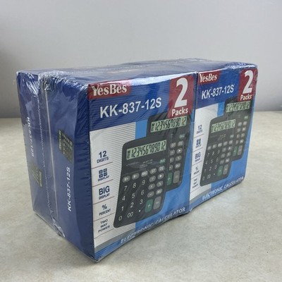 4 2 Packs Calculator Bulk 12 Digits Calculators Desktop Large LCD Display