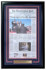 Donald Trump Framed Washington Post Assassination Attempt Newspaper Cover
