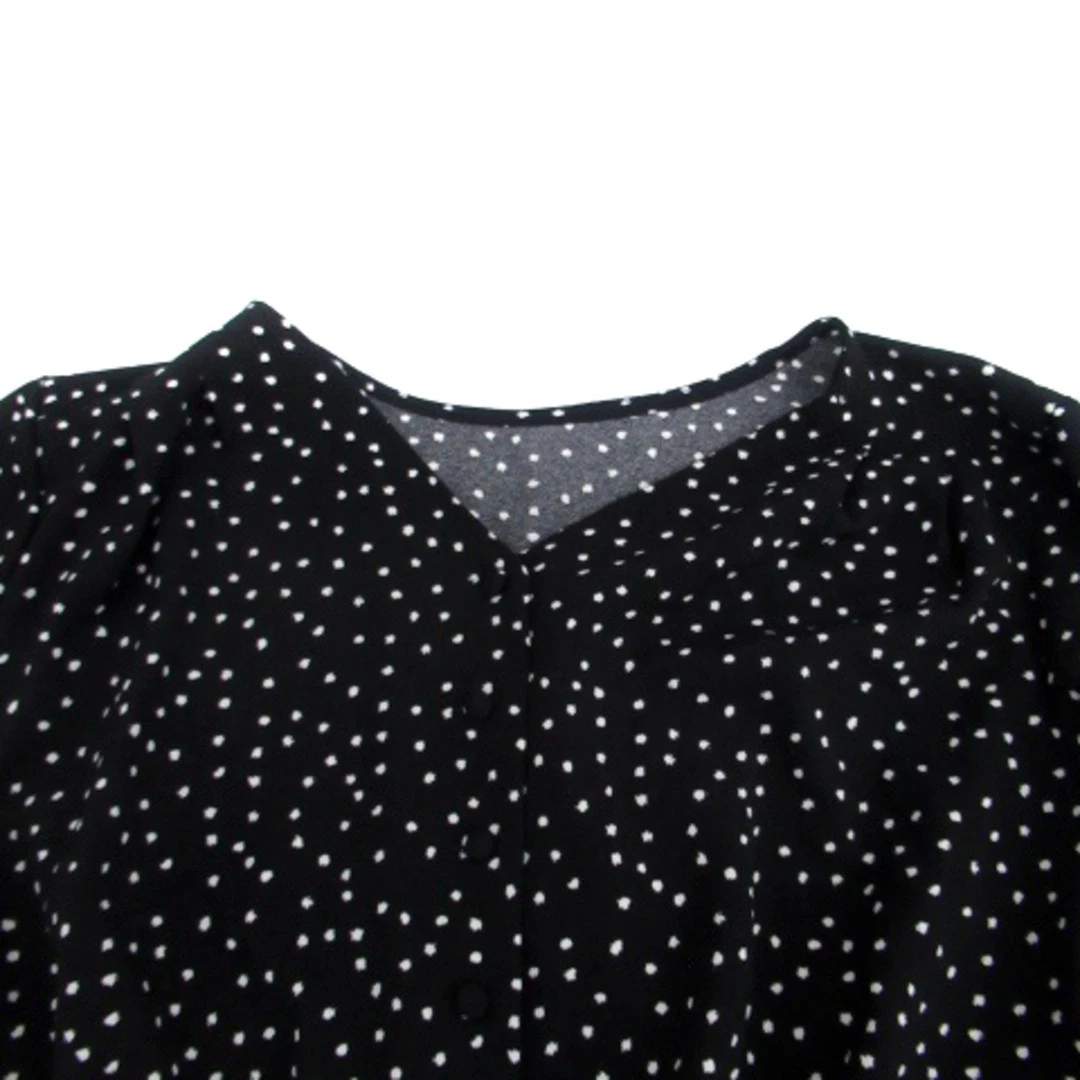 OFF WHITE Bis ViS pezzo unico scollo a V manica lunga lunghezza modello a pois F nero bianco sporco u