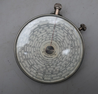 Vintage Fowler's Universal Calculator in Leather Sleeve Case