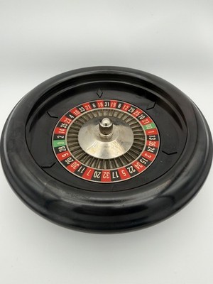Vintage Rottgames No 1108 Roulette Wheel w ES Lowe Board Felt Mat Box Incomplete