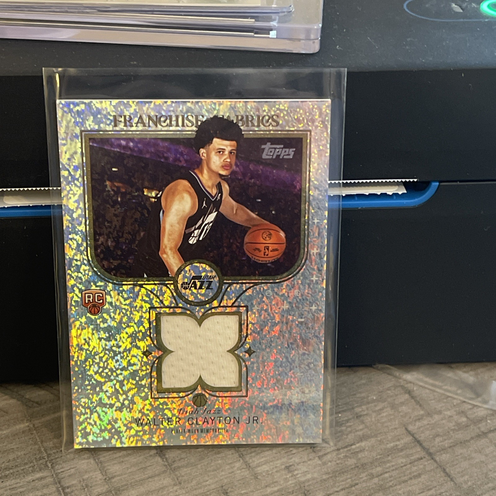 2025-26 Topps Walter Clayton Jr Franchise Fabrics Holo Foil Glitter Relic Jersey