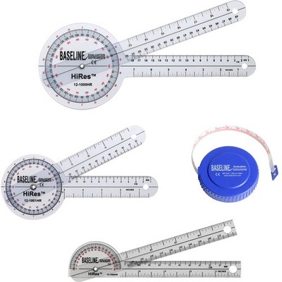 Hi-Res Measuring Set (1 ea: 8'', 12'' 360 Goniometer, 6'' Pocket Goniometer, 60''...