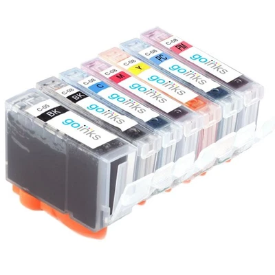 7 Cartouches d'encre remplacer Canon PGI-5 & CLI-8 Bk C M Y PC PM Compatible - Photo 1/2
