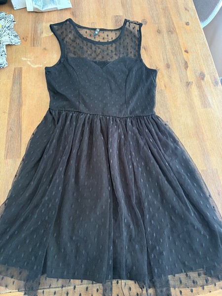 Mr Price Black sleeveless fit and flare dress size s