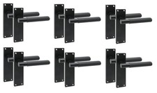 Victorian Linear Design Interior Door Handle Sets Bath Lock Matt Black Finish